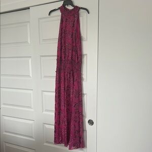 White House Black Market Pink Floral Maxi Dress